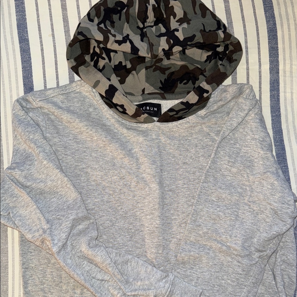 PacSun Camouflage and Gray Hoodie